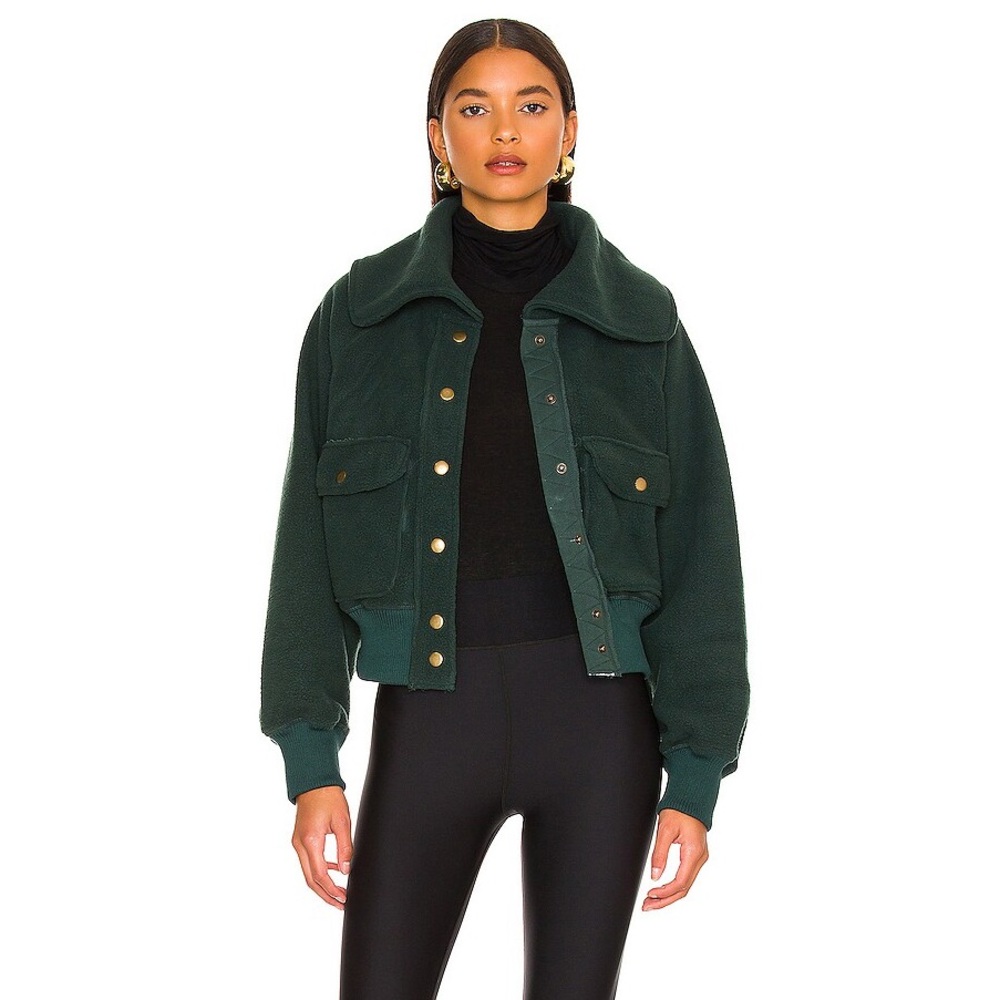 Free People Shasta Cardi Jacket in Deepest Spruce, Size Small